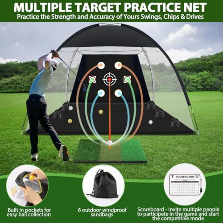 Jaring Golf, Jaring Latihan Me - Practice Net Hitting ulasan dan harga