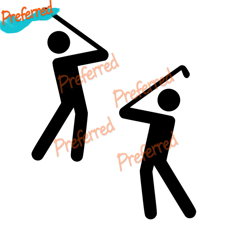 2x Stiker Vinyl Golf Player Pu - Golf Equipment Packages ulasan dan harga