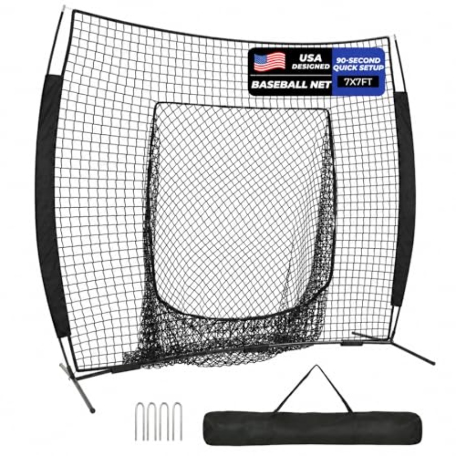 Jaring Bisbol 7 x 7 Kaki, Jari - Practice Net Hitting ulasan dan harga