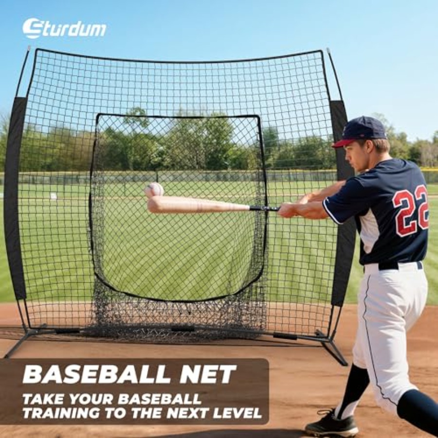 Jaring Bisbol 7 x 7 Kaki, Jari - Practice Net Hitting ulasan dan harga